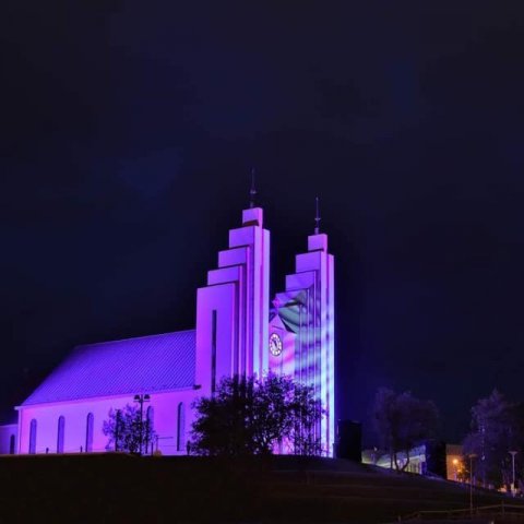 Akureyri church purple.jpg