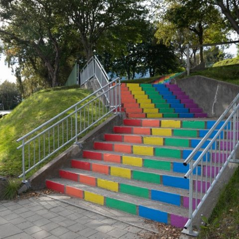 Rainbow stairs