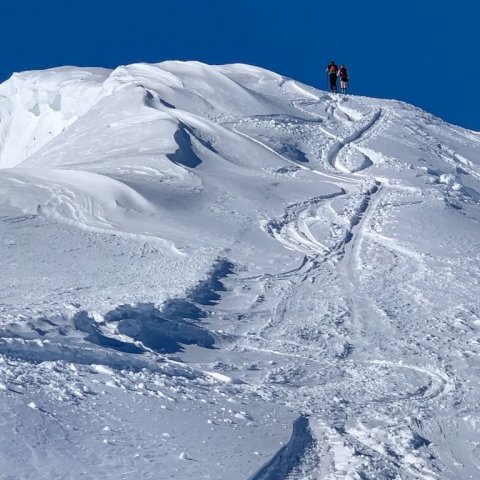 Reaching the top of Mt. Kaldbakur (1173 meters)