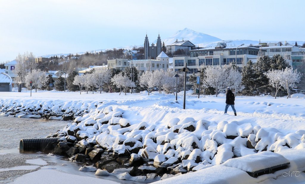 Akureyri Church and Mt. Súlur