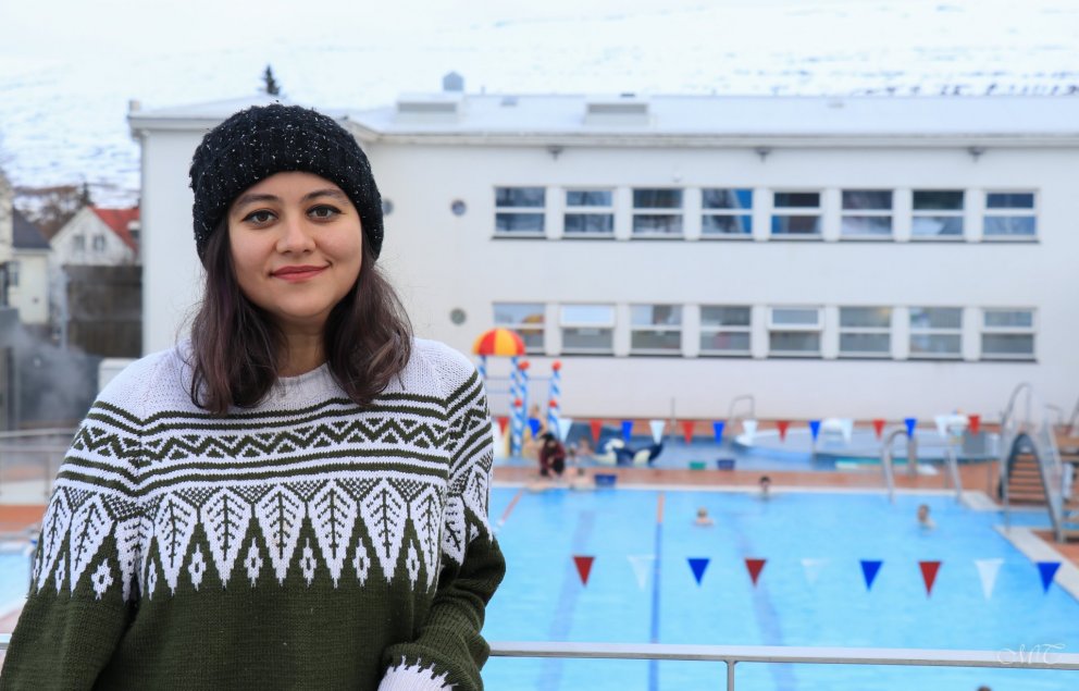 Hazal Elif Yalvaç by Akureyri Geothermal Pool