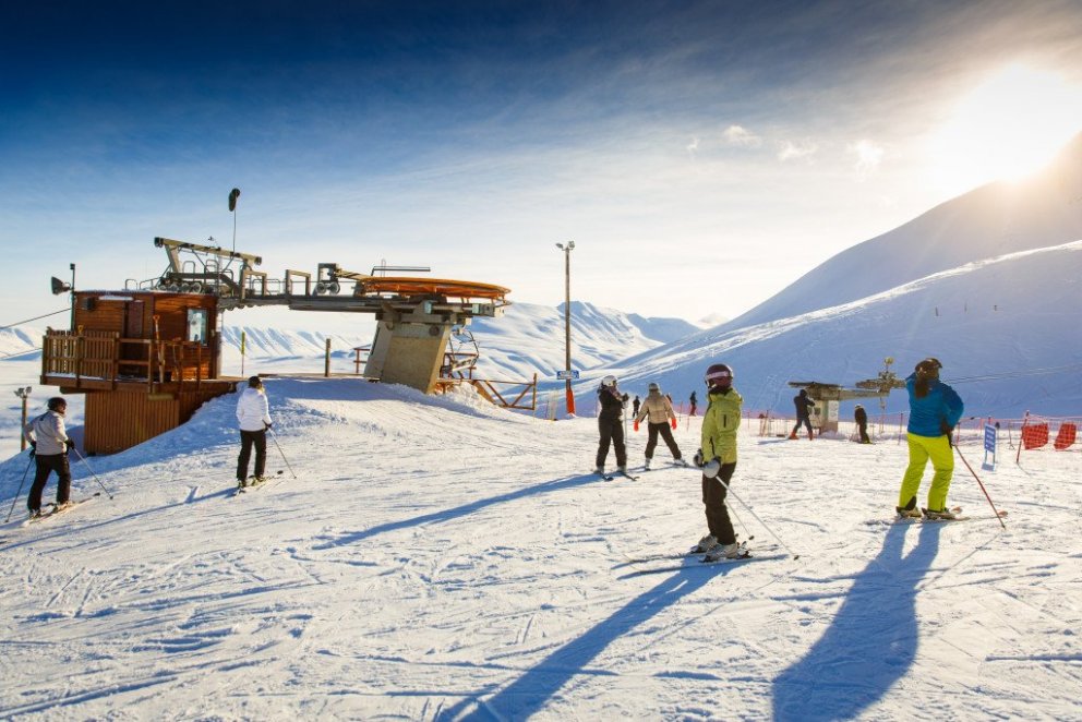 The Skii Resort in Mt. Hlíðarfjall.