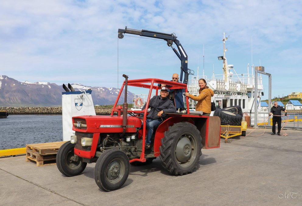 The tractors in Hrísey
